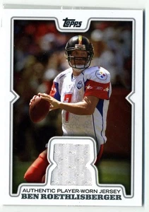 BEN ROETHLISBERGER ( WHITE ) 2008 PRO BOWL PATCH TOPPS PLAYER-WORN JERSEY CARD - Picture 1 of 1