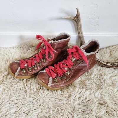 Big Buddha Zapatos Para Mujer 8 Marrón Rojo Prendas para el torso Altas De Colección Botas de Senderismo Mtn Sherpa Foto 1 de 4