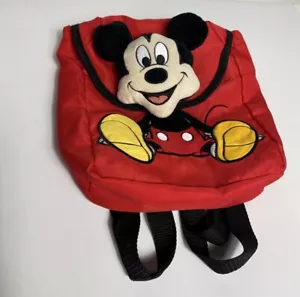 Zaino rosso Topolino per bambini bambino borsa testa di peluche - Foto 1 di 8