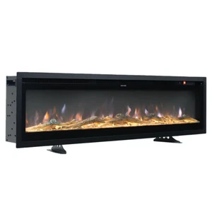 Electric 50Inch Insert/Wall Mounted LED Fireplace Wall Inset Into Fire Freestand - Picture 1 of 12