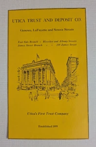Vintage Utica Trust and Deposit Co. Utica NY Geschäftswerbung - Bild 1 von 2
