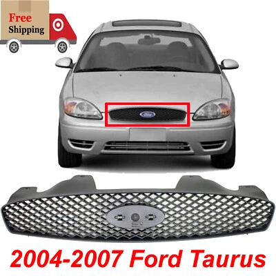 For 2004-2007 Ford Taurus Front New Grille Matte Silver & Gray Plastic FO1200418 - Image 1 of 4