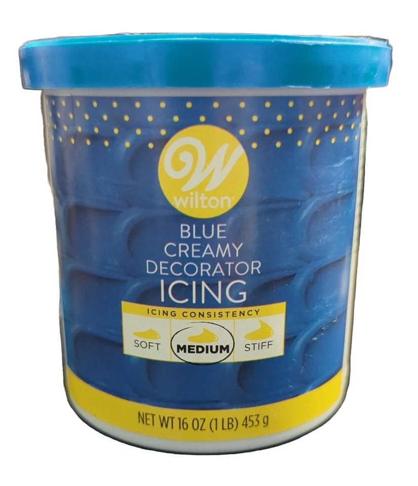 Glaseado decorativo cremoso azul Wilton 16 oz consistencia media Foto 1 de 1