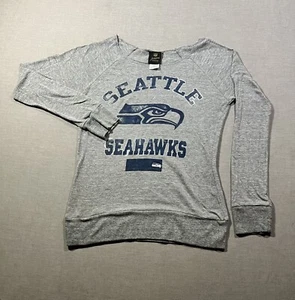 Seattle Seahawks NFL Shirt Womens Small 3/5 Gray Long Sleeve Tee Juniors. - Picture 1 of 9
