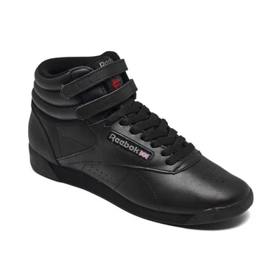 Zapatillas informales Reebok Freestyle de caña alta para mujer negras de línea de acabado talla 9 Foto 1 de 4