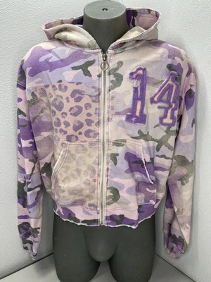Sudadera con Capucha Vale Forever Unisex Púrpura Talla S Wayne Cremallera Completa Camuflaje Estampado Desteñido Foto 1 de 4