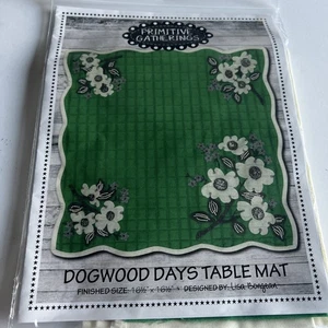 Primitive Gatherings Dogwood Days Table Mat  - Picture 1 of 2