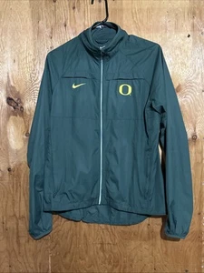 Nike Team Oregon Ducks Track Jacket Womens M Green Full Zip Windbreaker - Picture 1 of 13