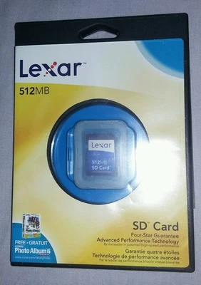Boxed Lexar 512 MB Secure Digital Flash Memory Card (SD512-676) - Image 1 of 2