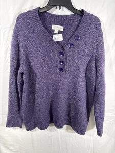 CJ Banks Damen lila Acryl Seidenmischung Pullover, Größe X - Bild 1 von 5