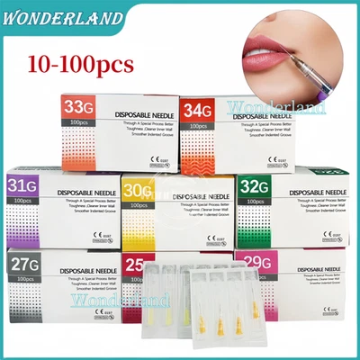 Tattoo Micro Needles Disposable Sterile Injection Syringe Tips Needle 1.5mm-25mm - Image 1 of 4