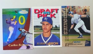 Carlos Beltran 3 Card Lot 1995 Topps UER RC / 1999 Finest / 2000 Gold Label - Picture 1 of 4