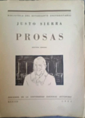 Prosas By Justo Sierra, 1955 Biblioteca Del Estudiante Universitario 10, Promo - Image 1 of 4