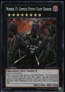 Yu-Gi-Oh! Gimmick Puppet Giant Grinder 2013 NUMH-EN027 Secret Rare 1st Edition - Picture 1 of 2