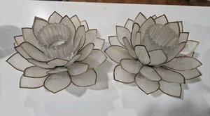 VTG FLORAL CANDLE HOLDER DECOR ART-GRUMPYS PHILIPPINES - Picture 1 of 14