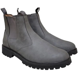 JBU Hombres Chelsea Botines Kai Resistentes al Agua Talla EE. UU. 12M Gris Imitación Cuero - Imagen 1 de 4