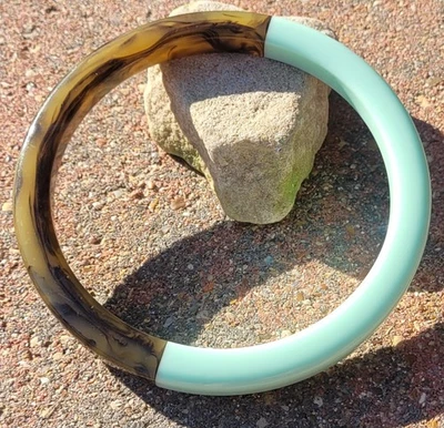 Brazalete pulsera vintage de jadeíta y cuerno  Foto 1 de 4