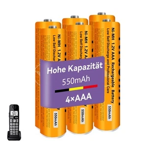 Batería recargable AAA para teléfonos inalámbricos Panosonic NiMH 550 MAH 1,2V - Imagen 1 de 12