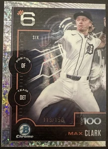 Bowman Scouts Top 100 2025 #BTP-6 Max Clark refractor de motas 113/150 - Imagen 1 de 2