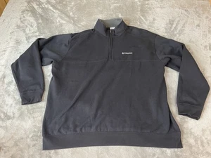 Columbia Men's Black Sweatshirt Hart Mountain Half Zip 2XL - Picture 1 of 11