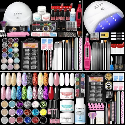 Kit de uñas acrílicas para principiantes con todo, kit de uñas profesionales acrílico Se Foto 1 de 4