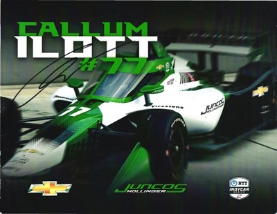 Callum ILott 77 Signed NTT IndyCar Series Promo Print 8.5x11 - Image 1 of 2