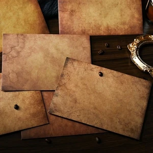 Juego de 10 sobres Kraft de papelería vintage accesorio de papel de letras antiguas - Imagen 1 de 14