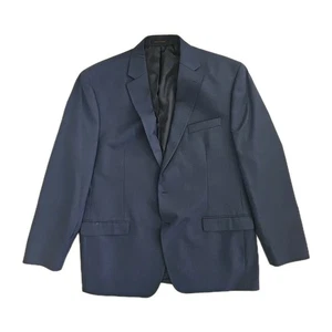 Blazer Chaps Ralph Lauren homme 46L bleu texturé veste blazer manteau sport - Photo 1/8
