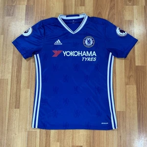 Adidas Hazard Chelsea Heimtrikot Herren mittelblau 2016-17 EPL Patches - Bild 1 von 12