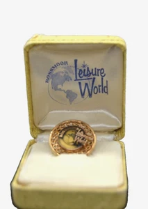 Vintage Rossmoor Freizeit Welt Pin 1/20 12K GF Gold gefüllte Glied Pin SELTEN - Bild 1 von 7