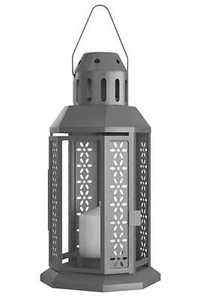 10 Pack of Dark Grey Metal Miners Lantern Summer Wedding Home Party Room Balcone - Picture 1 of 6