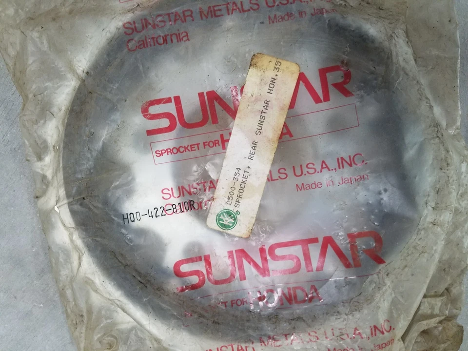 Honda Motorcycle Rear Sprocket 35T, Sunstar 2500-354,  H00-422-810R Foto 1 de 1