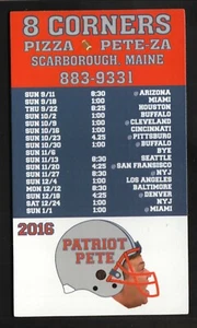 New England Patriots -- Magnet Spielplan 2016 -- 8 Ecken Pizza - Bild 1 von 1