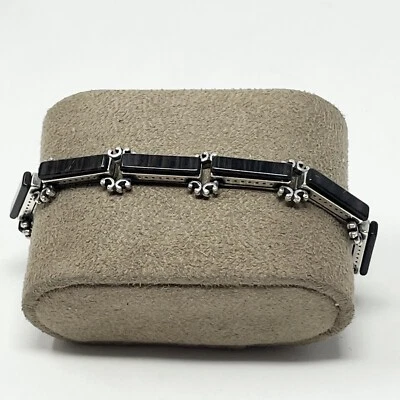 Brazalete Brighton Firmado Tono Plata Filigrana Victoriano Georgiano Resina Madera Foto 1 de 4