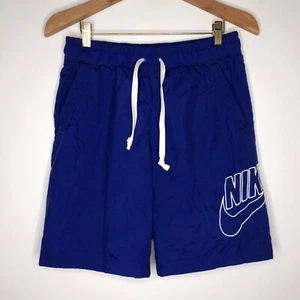 Nike Athletic Shorts Drawstring Pocket Teens Size Small Blue Juniors 28" Waist - Picture 1 of 9