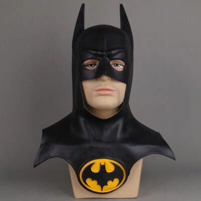 1989 Version The Batman Mask Cosplay Superhero Bruce Wayne Full Head Mask Props - Image 1 of 4