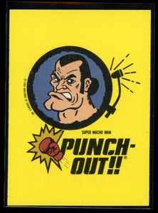 PUNCH-OUT!! SUPER MACHO MAN 1989 Topps Nintendo Sticker #6 NM
