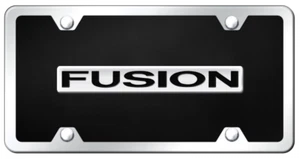 Ford Fusion Name Plate Black Acrylic Kit License Plate Frame Official Licensed - Imagen 1 de 2