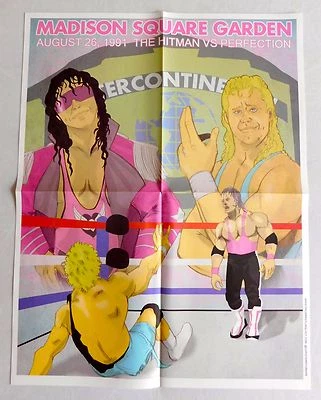 Póster de lucha libre Bret Hart vs Mr Perfect 17x22 nuevo exclusivo de Summer Slam WWF Foto 1 de 4