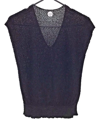 French Rags Blouse Top Size 1 Hand Loomed Cap Sleeve Rayon  Pullover  - Image 1 of 4