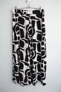 Abel the Label Palazzo Pants XL Extra Large Black White Abstract Cropped Coastal - Picture 1 of 15