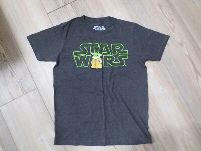 Star Wars Kid’s Baby Yoda Grogu Gray Graphic Tee T-Shirt Youth Size L - Image 1 of 3