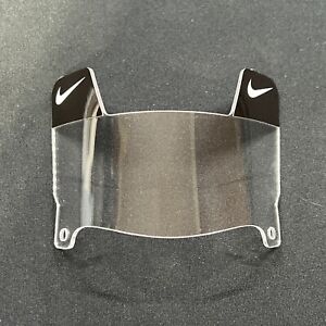 Black Nike Tabs - Clear Mini Football Helmet Visor with Black Clips