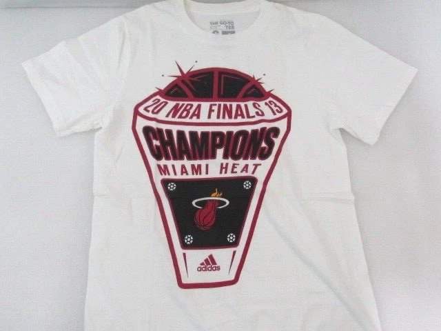 Adidas Go To Tee 2013 Miami Heat Basketball Championship Ring White S NEW - Image 1 of 3