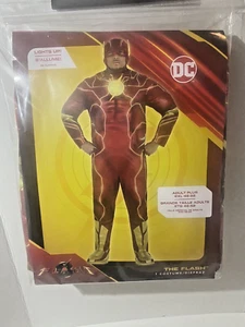 The FLASH Adult Plus 2XL (48-42) Costume DC Movie Lights Up Justice League - Picture 1 of 6