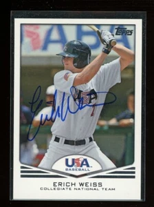 2011 Topps USA ERICH WEISS Signed Card autograph PIRATES AUTO - Picture 1 of 1