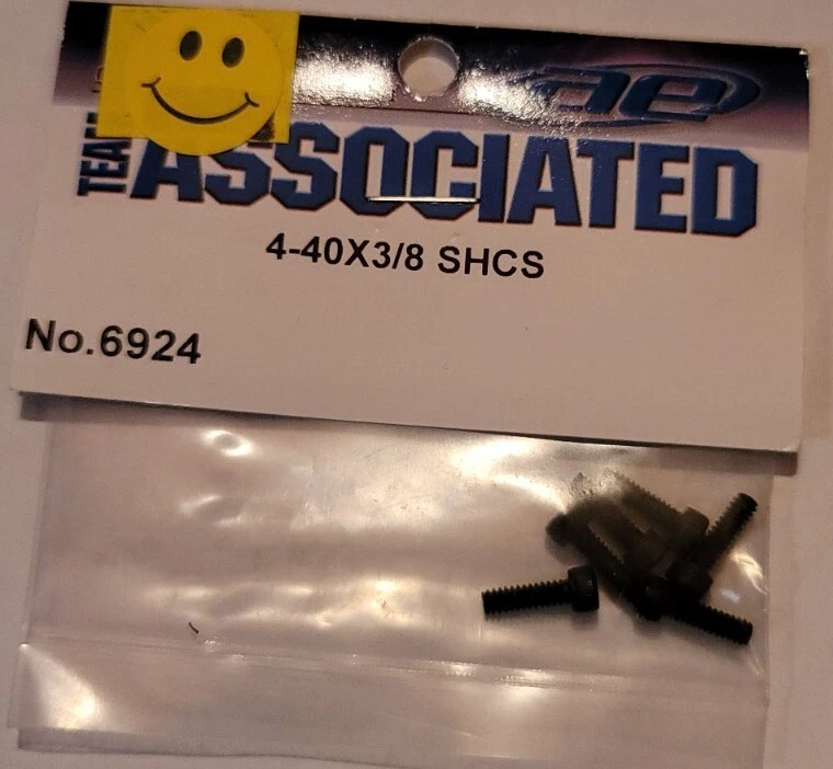 Team Associated Socket Head Machine Screws 4-40x3/8 Hex Head Rc Hardware 6924 - Image 1 of 1