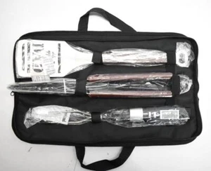 BBQ Grill Tools Set Gift for Dad 4 Piece Set Dad Tongs Father's Day Gifts Black - Picture 1 of 4