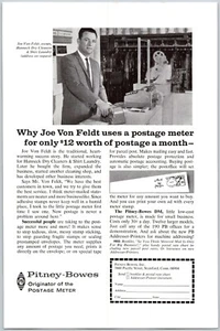 1964 Pitney-Bowes Postage Meter Joe Von Feldt Owner Dry Cleaners Print Ad - Bild 1 von 1