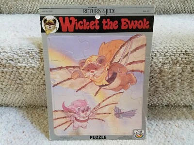 Rompecabezas de marco infantil vintage Star Wars "Wicket The Ewok" 1983 Craft Master! Foto 1 de 2